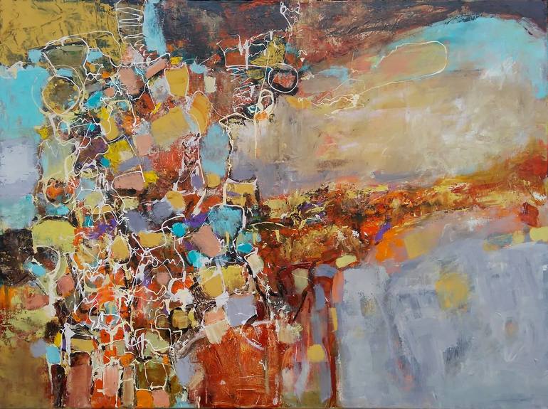 Original Abstract Expressionism Abstract Painting by Emilia Milcheva