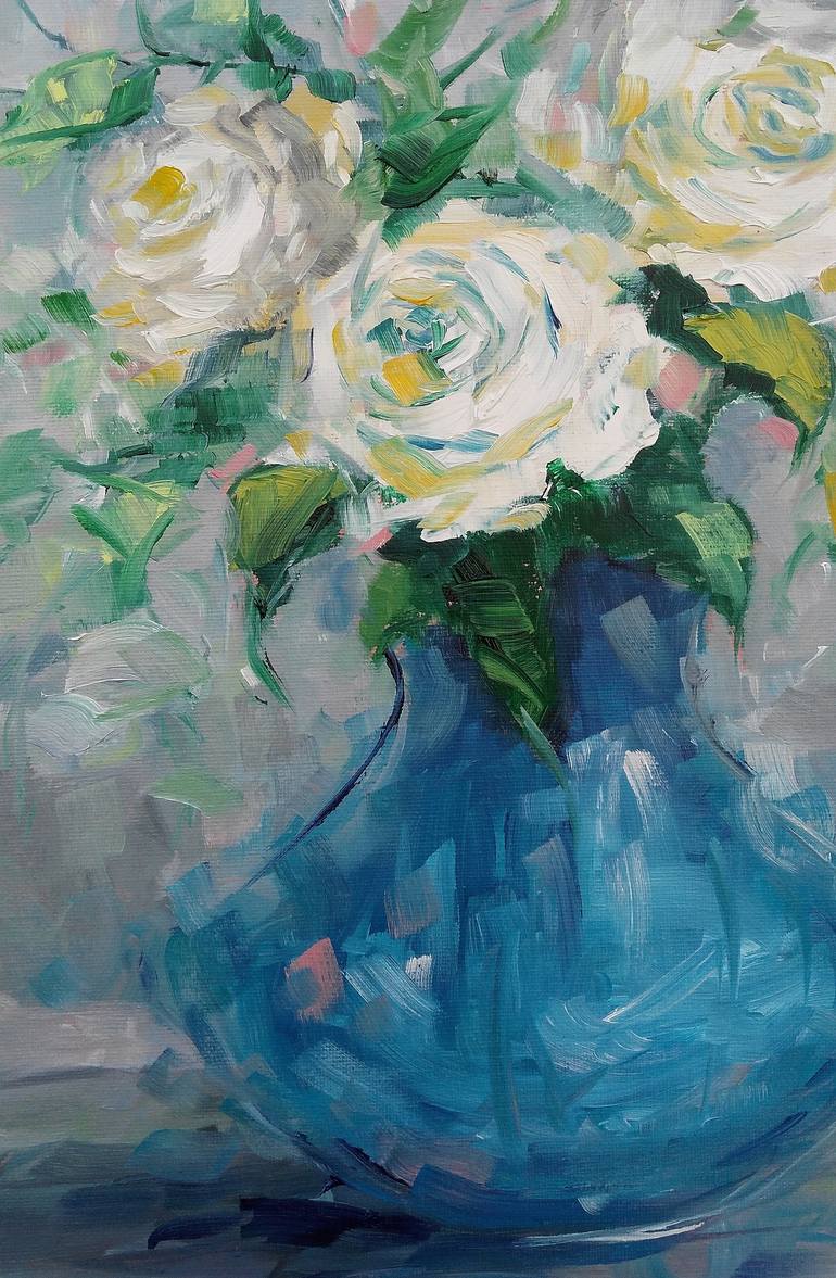 Original Fine Art Floral Painting by Emilia Milcheva