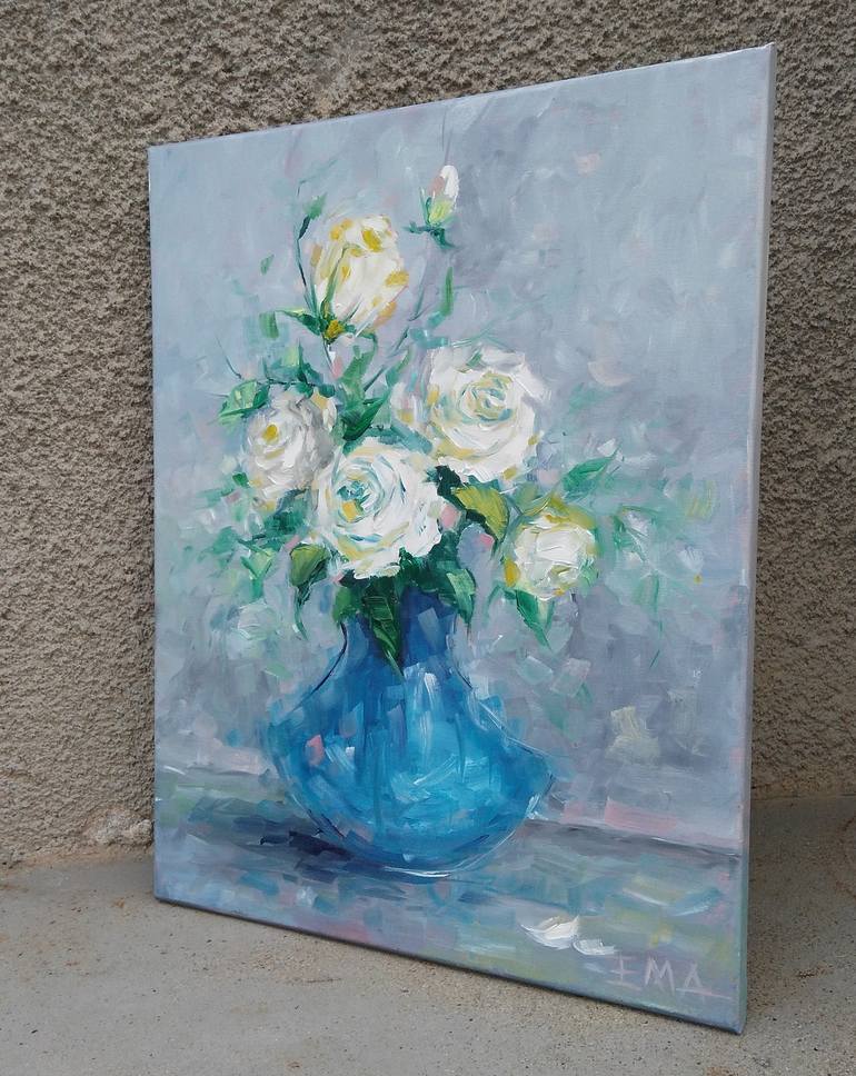 Original Fine Art Floral Painting by Emilia Milcheva