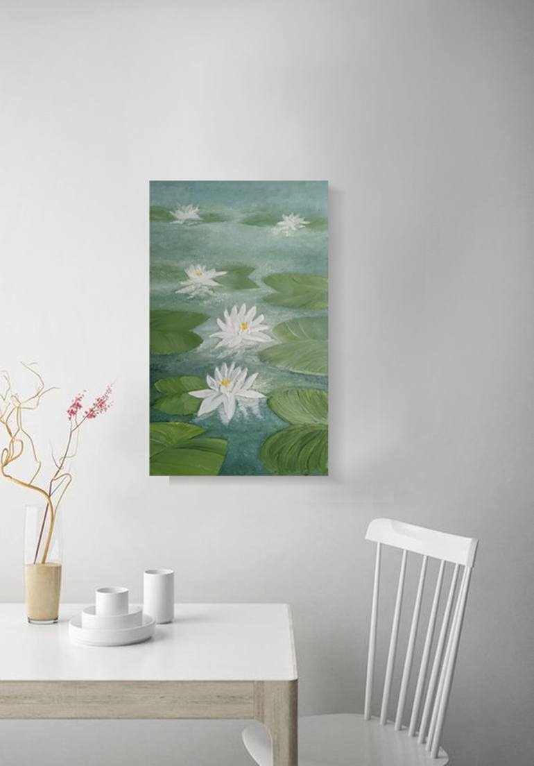 Original Minimalism Floral Painting by Emilia Milcheva