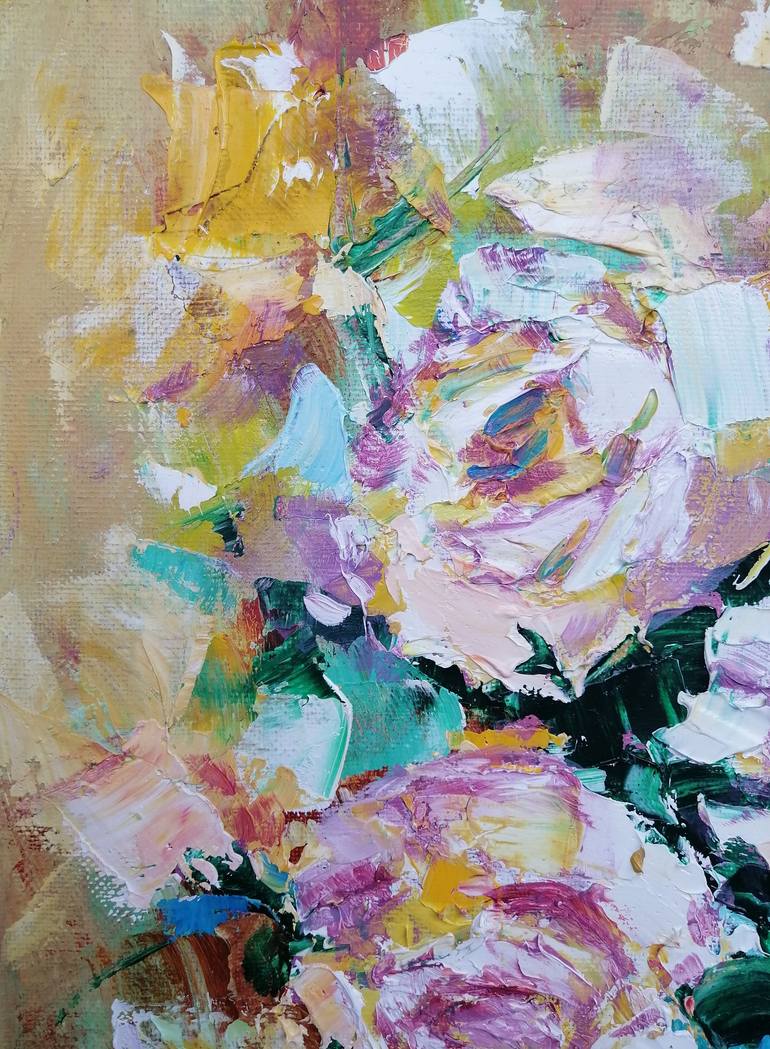 Original Expressionism Floral Painting by Emilia Milcheva