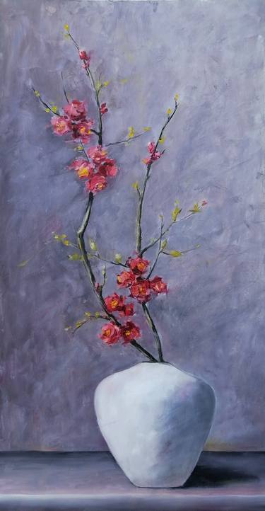 Original Minimalism Floral Paintings by Emilia Milcheva