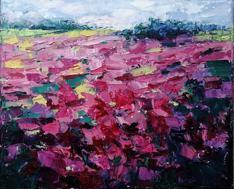 Original Expressionism Landscape Painting by Emilia Milcheva