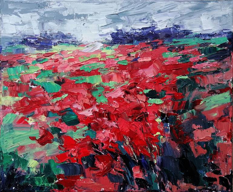 Original Expressionism Landscape Painting by Emilia Milcheva