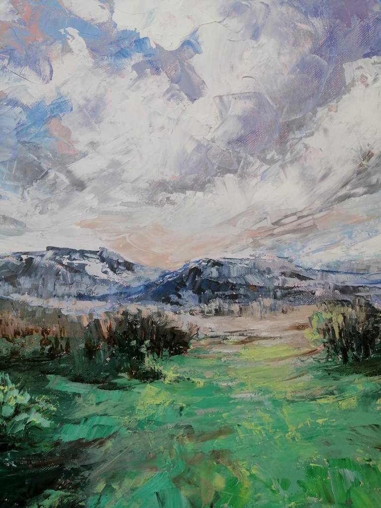 Original Expressionism Landscape Painting by Emilia Milcheva