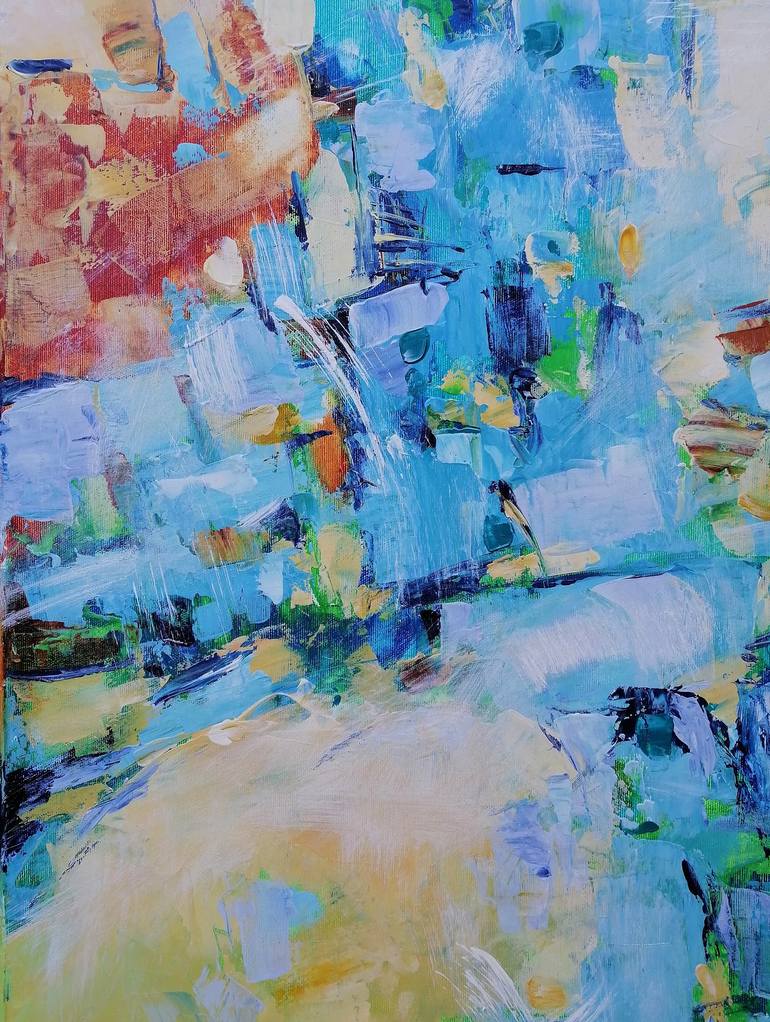 Original Abstract Expressionism Abstract Painting by Emilia Milcheva