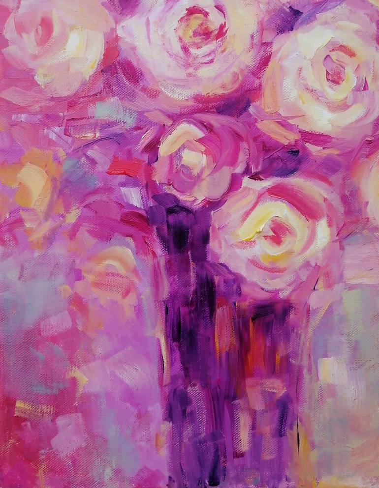 Original Floral Painting by Emilia Milcheva