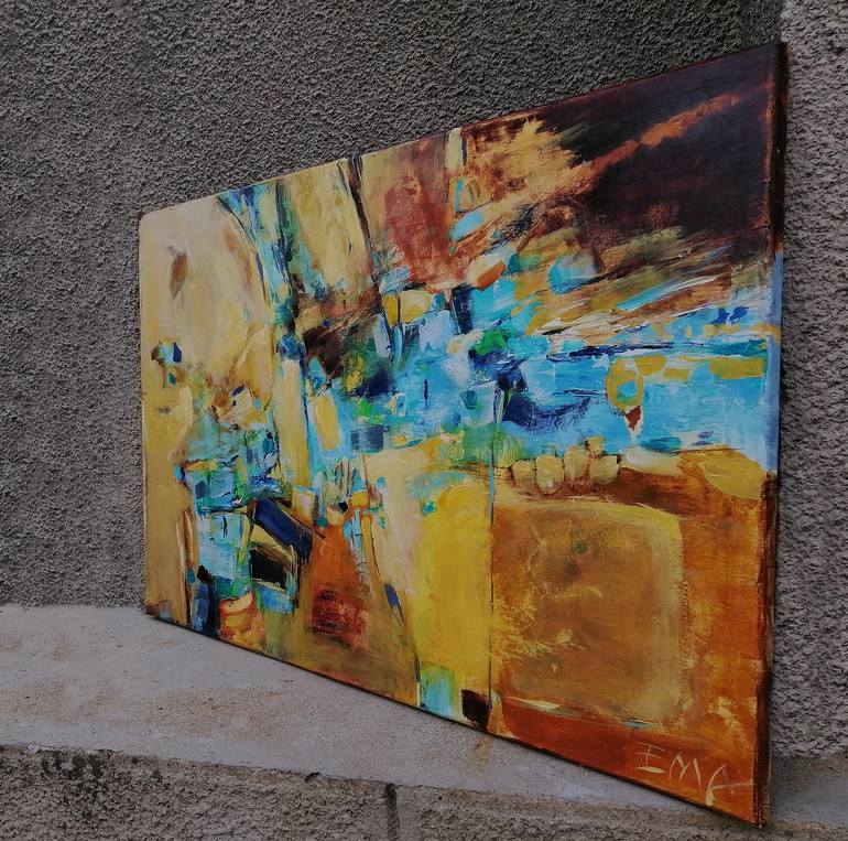 Original Abstract Expressionism Abstract Painting by Emilia Milcheva