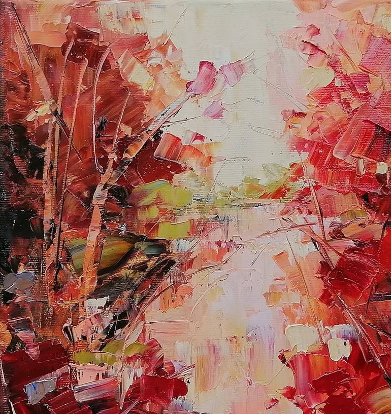 Original Expressionism Landscape Painting by Emilia Milcheva