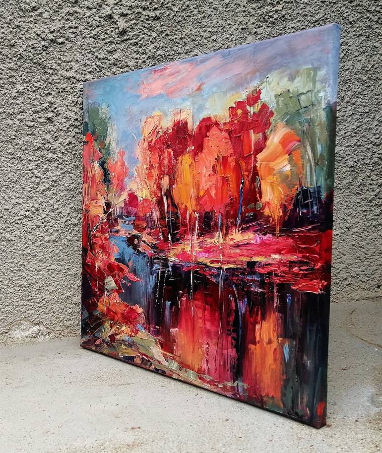 Original Expressionism Landscape Painting by Emilia Milcheva