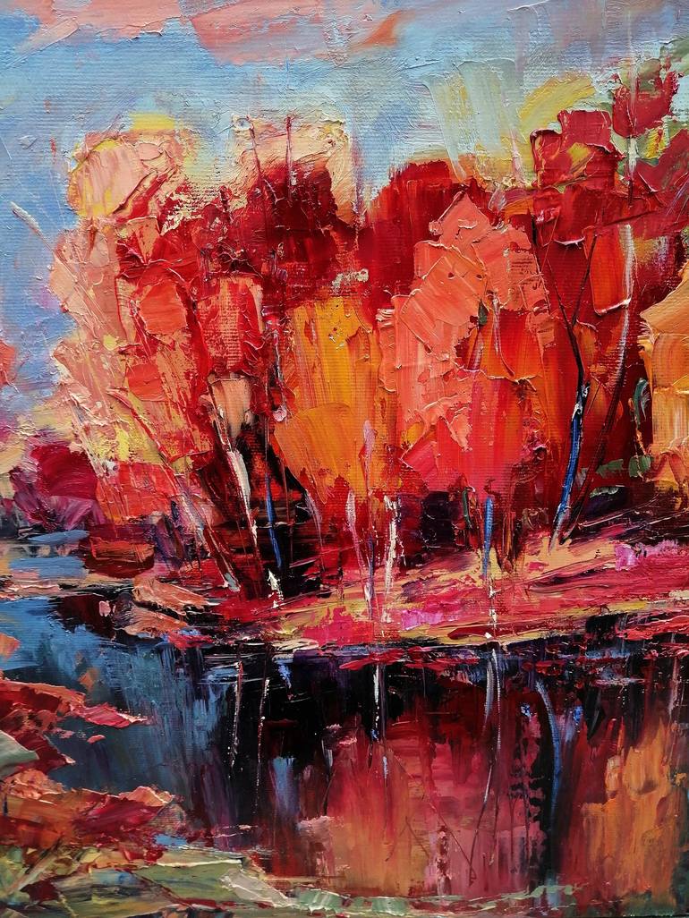 Original Expressionism Landscape Painting by Emilia Milcheva