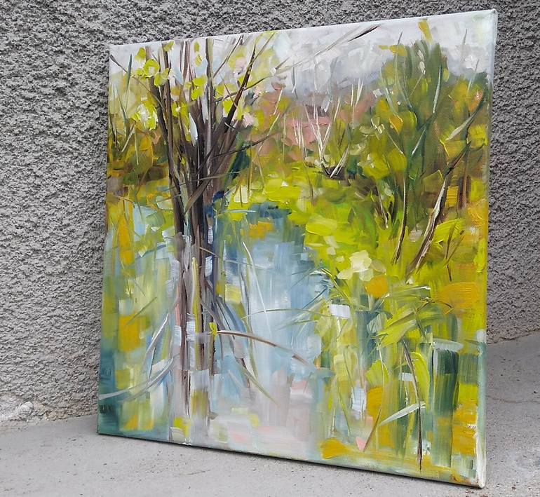 Original Expressionism Landscape Painting by Emilia Milcheva