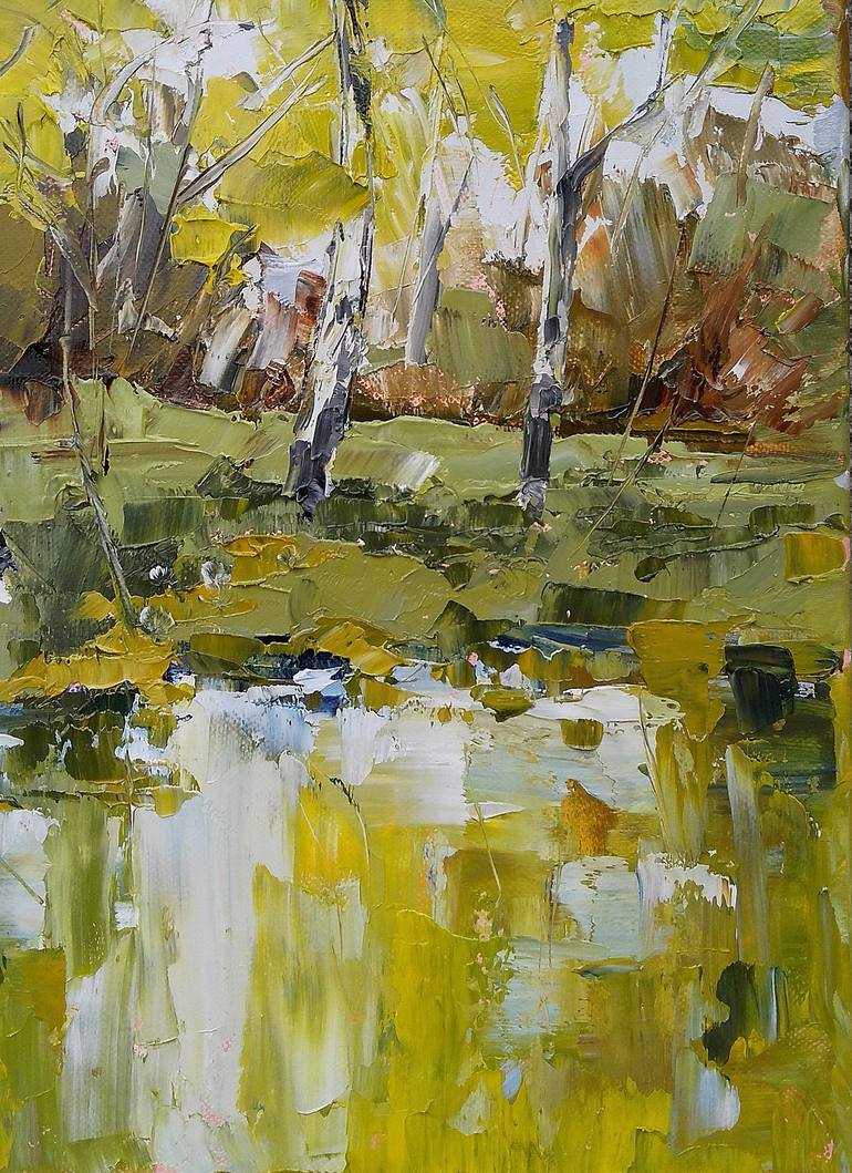 Original Expressionism Landscape Painting by Emilia Milcheva