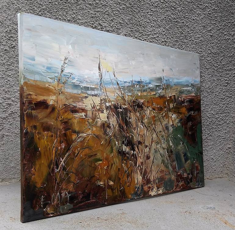 Original Abstract Expressionism Landscape Painting by Emilia Milcheva