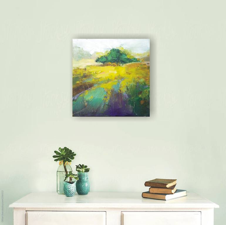 Original Abstract Landscape Painting by Emilia Milcheva