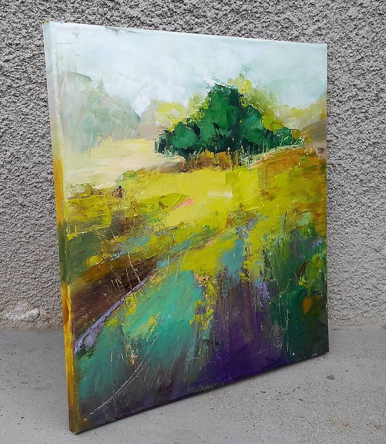 Original Abstract Landscape Painting by Emilia Milcheva