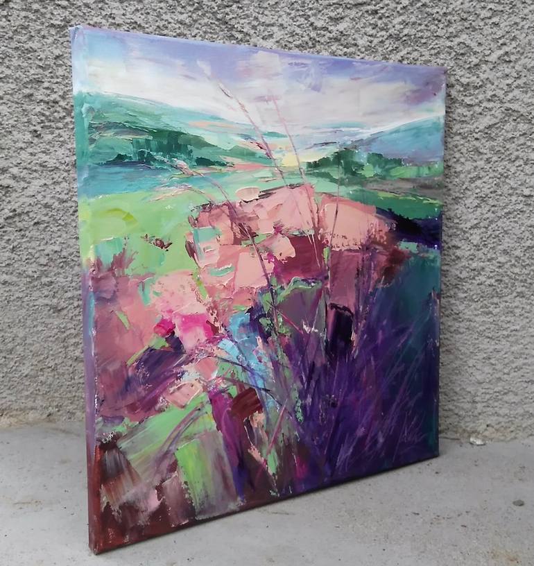 Original Abstract Landscape Painting by Emilia Milcheva