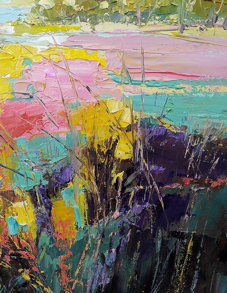 Original Abstract Expressionism Landscape Painting by Emilia Milcheva