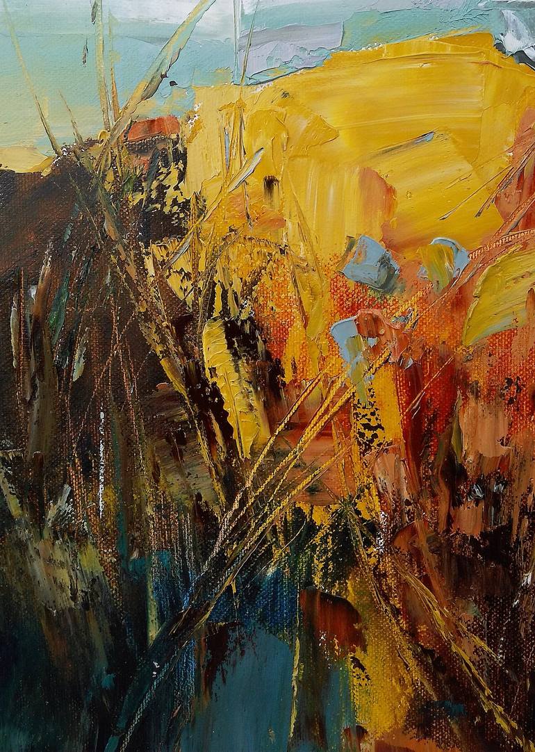 Original Abstract Expressionism Landscape Painting by Emilia Milcheva