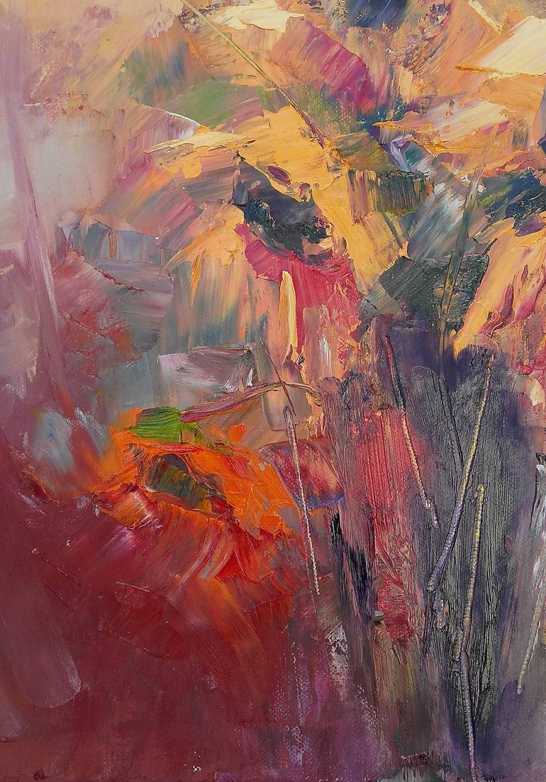 Original Abstract Expressionism Still Life Painting by Emilia Milcheva