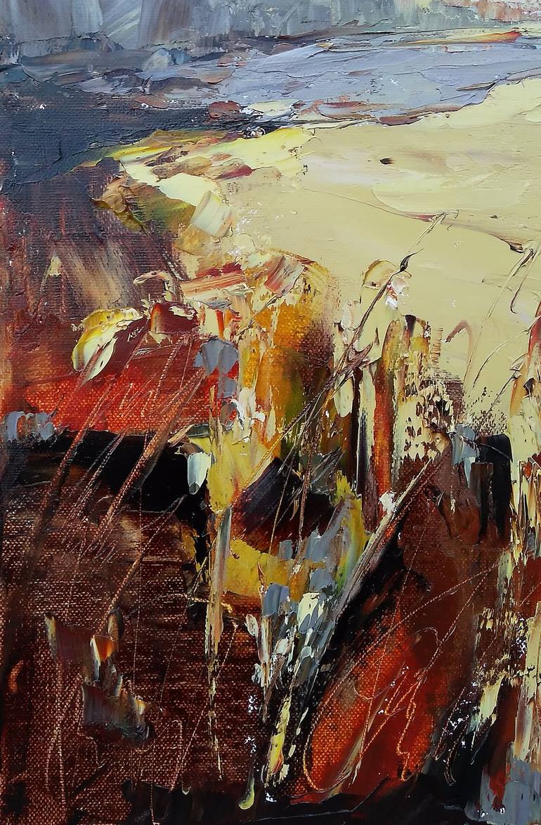 Original Abstract Expressionism Landscape Painting by Emilia Milcheva