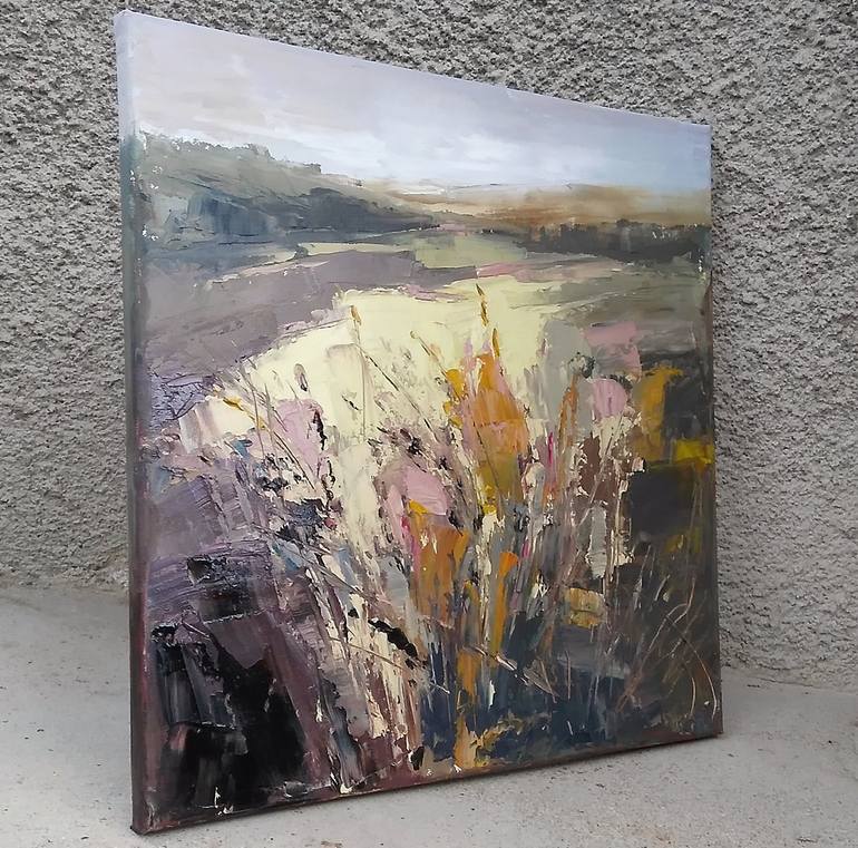 Original Abstract Expressionism Landscape Painting by Emilia Milcheva