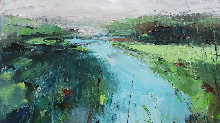 Original Expressionism Landscape Painting by Emilia Milcheva