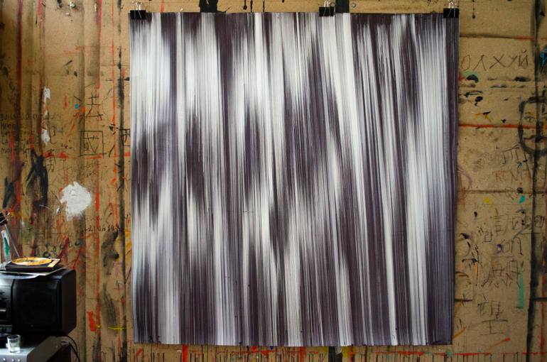 Original Conceptual Abstract Drawing by Gyula Sági