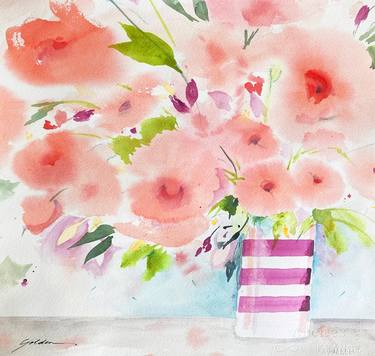 Original Fine Art Floral Paintings by Sheila Golden