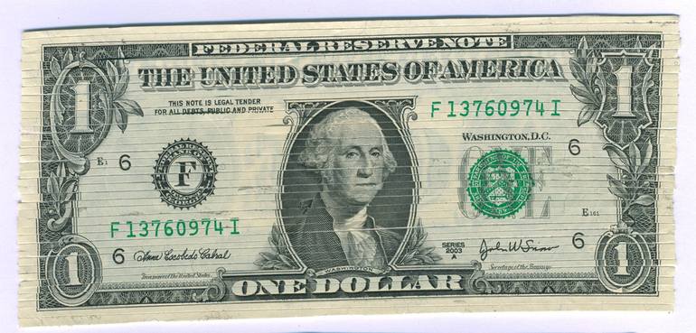 back of one dollar bill clip art