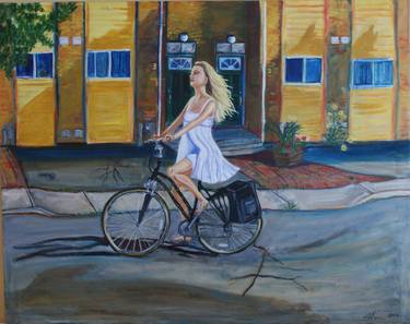 Print of Conceptual Bicycle Paintings by Lorna Robinson