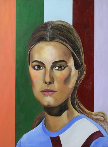 Original Figurative Portrait Paintings by María Ledo  Olcoz