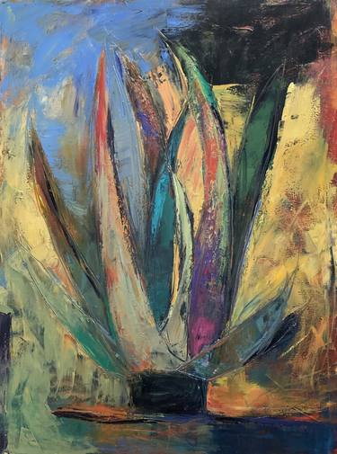 Original Abstract Expressionism Botanic Paintings by Carol Tippit Woolworth