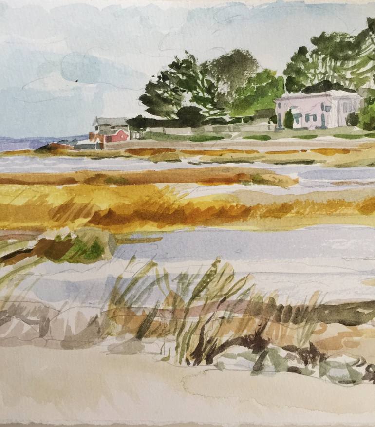 Original Beach Painting by kathleen burke