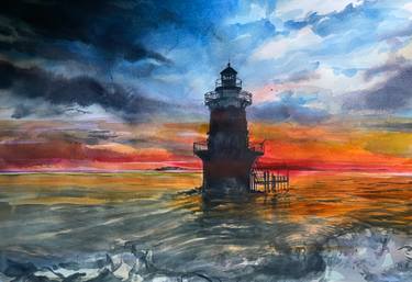Original Impressionism Seascape Painting by Kathleen Burke