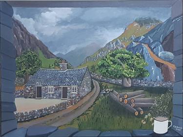 Original Illustration Landscape Painting by Robert Bristow