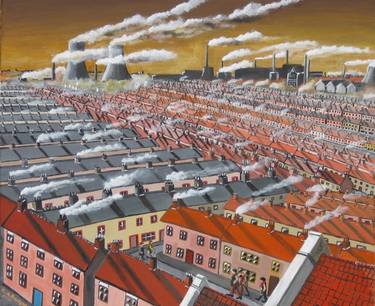 Print of Surrealism Cities Paintings by Robert Bristow