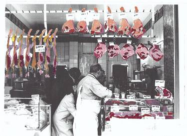 Lapin: The French Butcher Shop, Hand-painted Infrared Photograph thumb