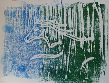 Print of Abstract Horse Printmaking by Ceridwen Powell