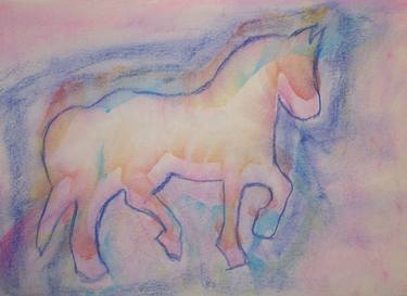 Print of Abstract Horse Drawings by Ceridwen Powell