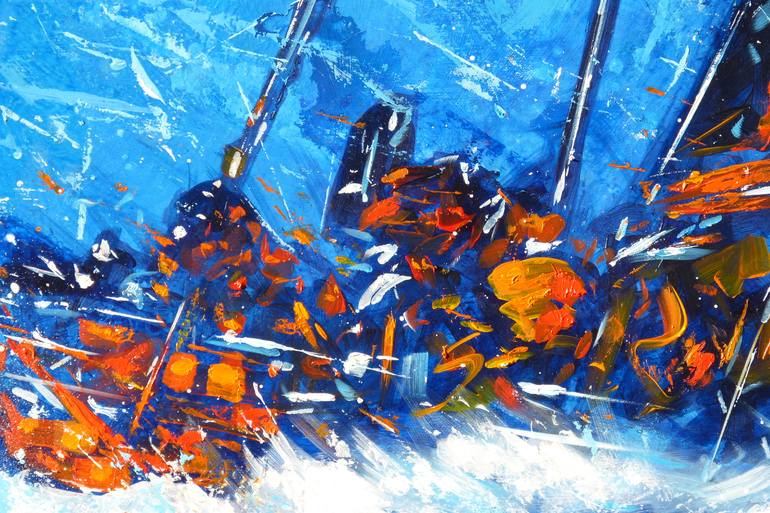 Original Figurative Boat Painting by Alessandro Piras