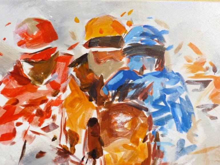 Original Impressionism Horse Painting by Alessandro Piras