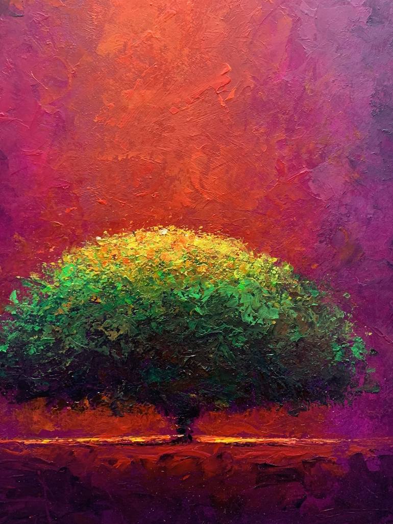Original Expressionism Tree Painting by Alessandro Piras