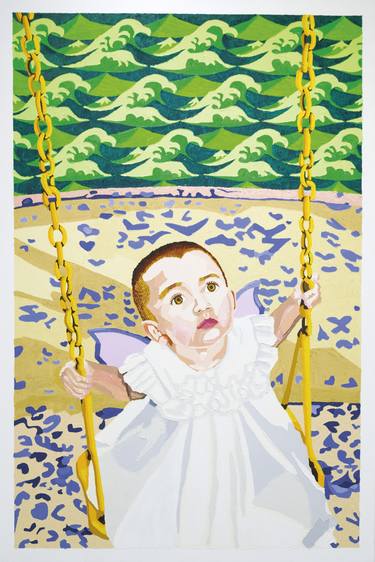 Print of Impressionism Children Paintings by Winston Rubio