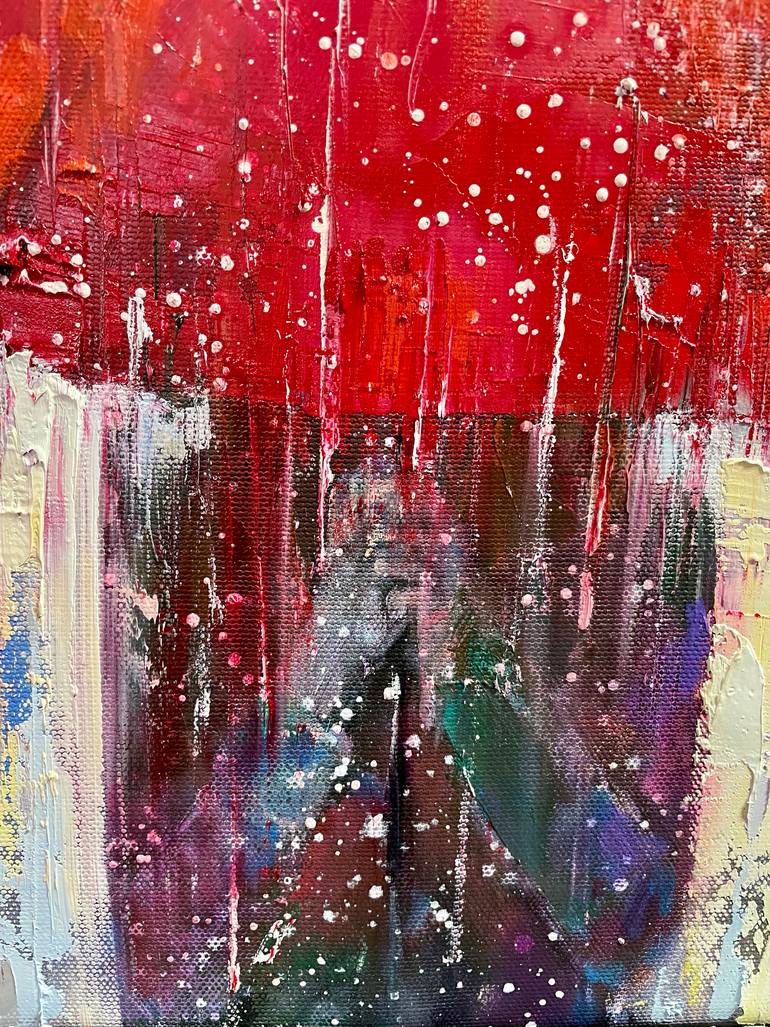 Original Abstract Architecture Painting by Ewa Czarniecka