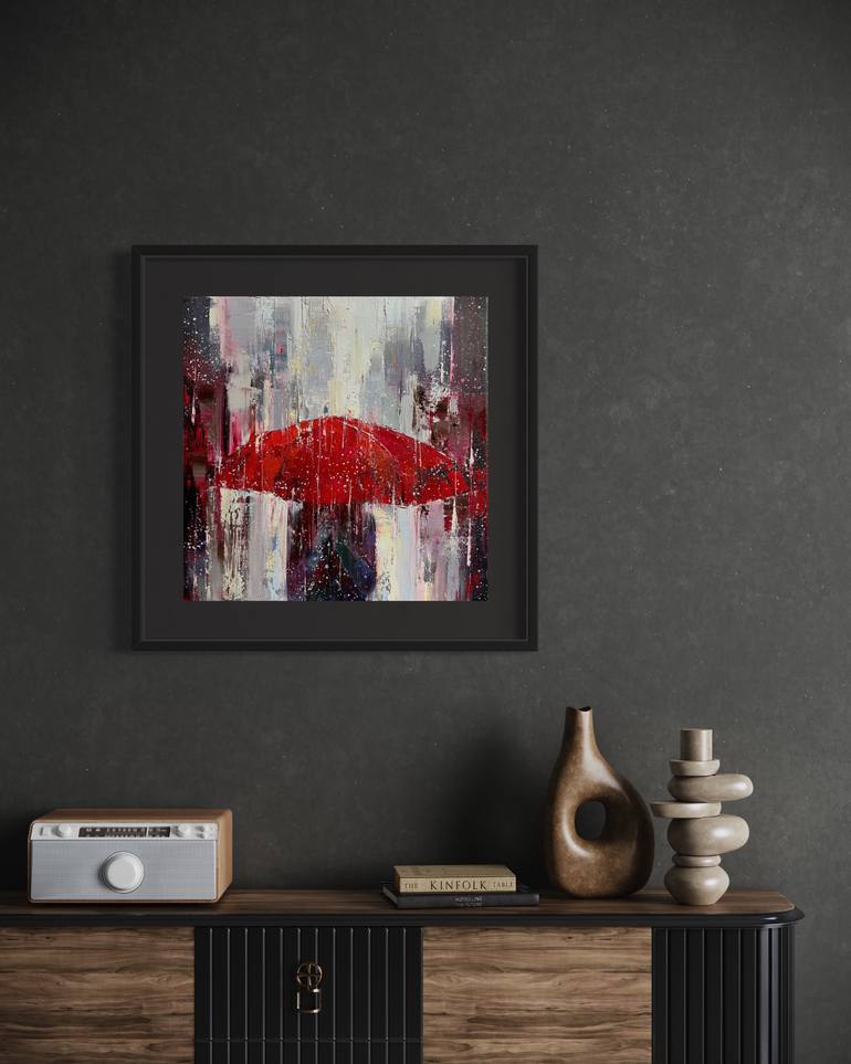 Original Abstract Architecture Painting by Ewa Czarniecka