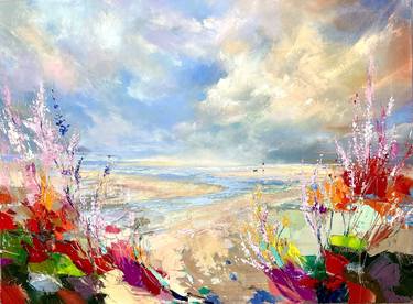 Original Abstract Beach Paintings by Ewa Czarniecka