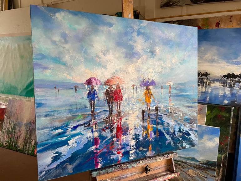 Original Impressionism Abstract Painting by Ewa Czarniecka