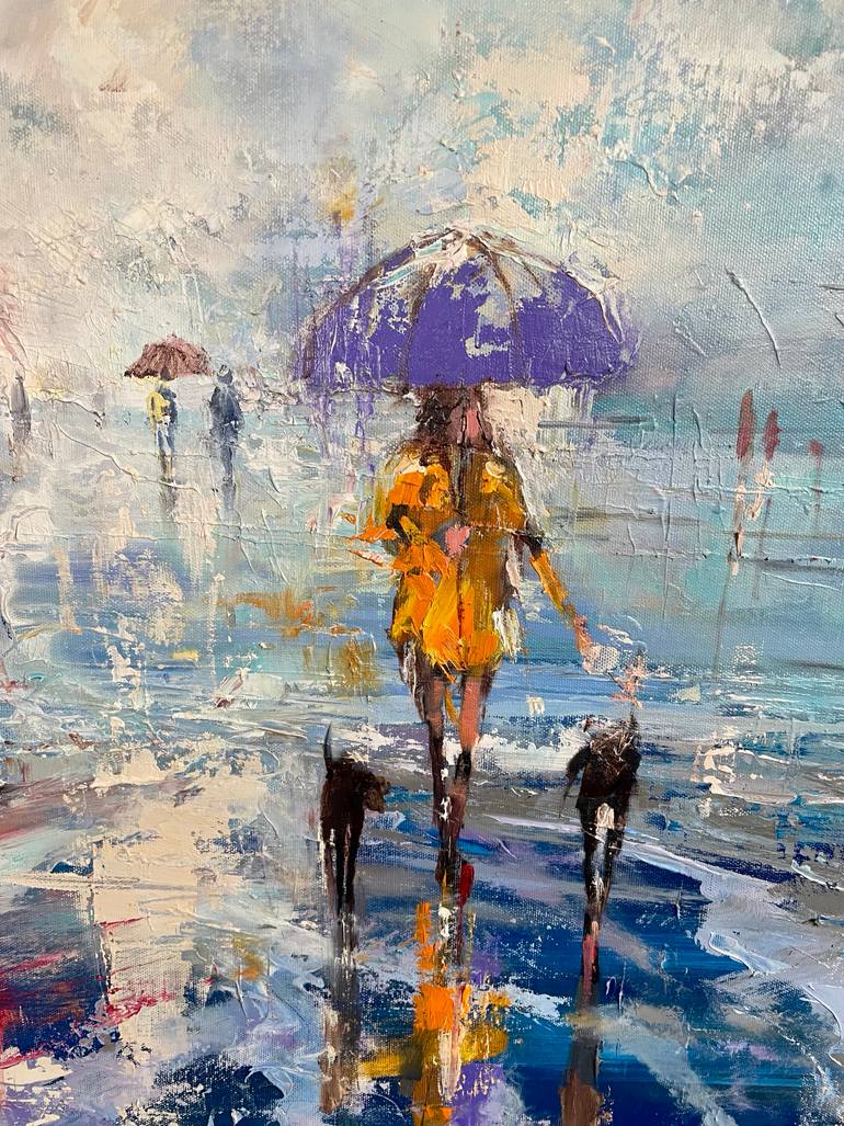 Original Impressionism Abstract Painting by Ewa Czarniecka