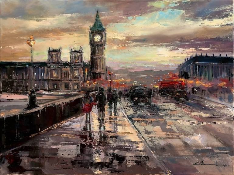 Westminster Bridge Painting By Ewa Czarniecka Saatchi Art